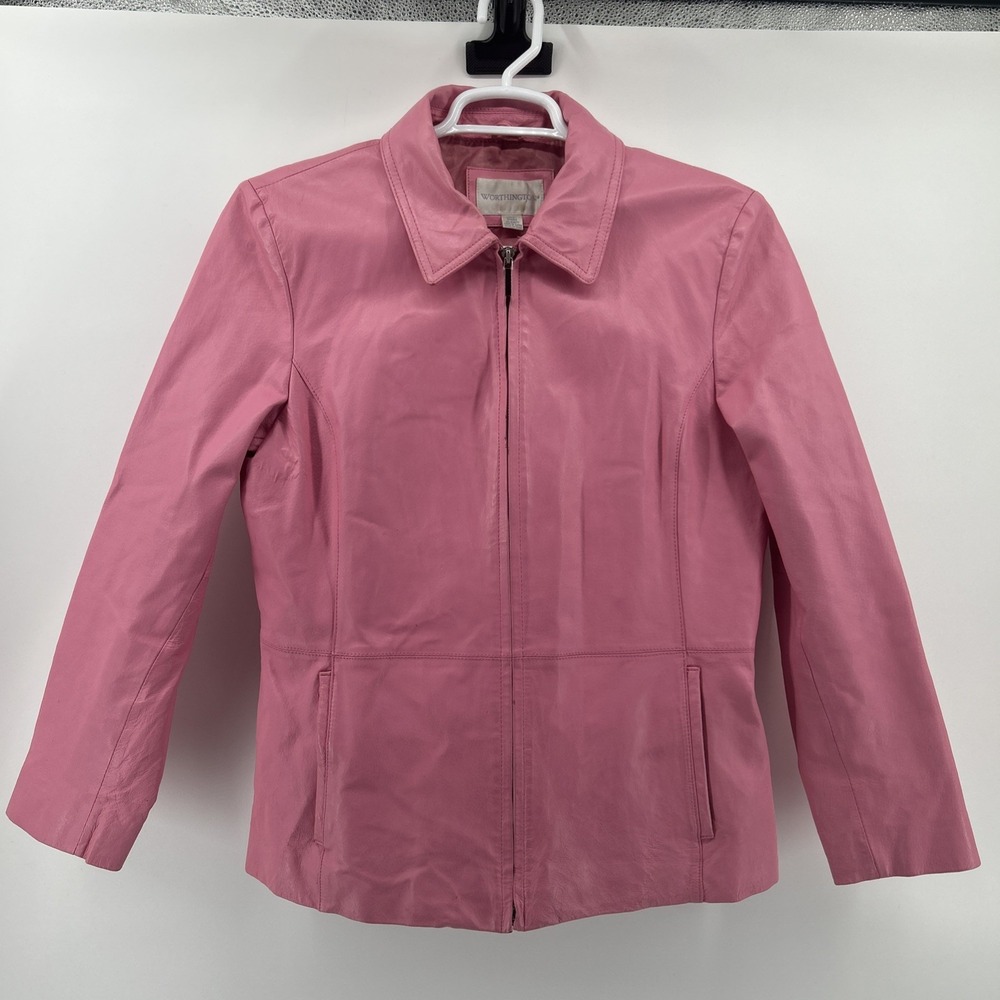 Worthington Jacket Coat Women's Casual Large Pink Lined Lightweight Fairy Casual - Picture 1 of 16